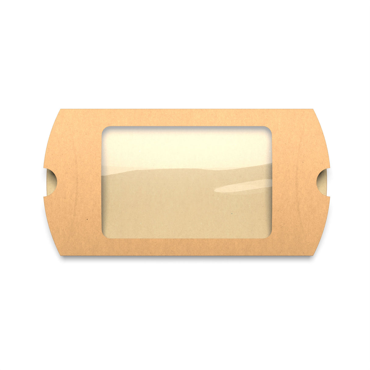 Boîtes oreillers Kraft avec fenêtre