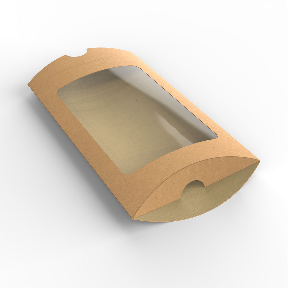 Boîtes oreillers Kraft avec fenêtre