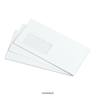 Enveloppe à fenêtre Opaline 110×220 mm (DL) – Lot de 100 pièces