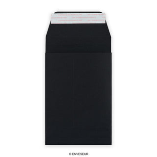 Enveloppe noir à soufflet 162x114x25 mm (C6)