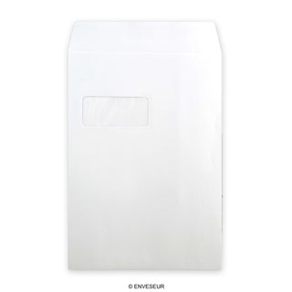 324x229 mm (C4) Enveloppe Post Marque blanche avec fenêtre