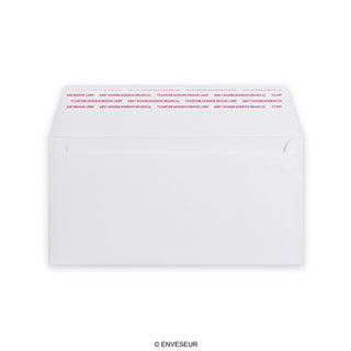 Enveloppe blanche cartonnée 110x220 mm (DL)