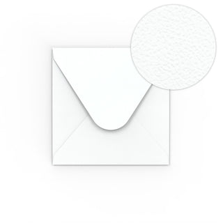 Enveloppe blanche avec effet martelé 110x100 mm