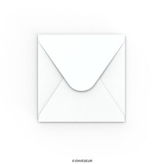 Enveloppe blanche avec effet martelé 130x130 mm