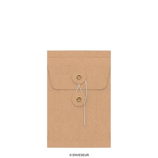 Enveloppes à soufflet à rondelle et ficelle - Fermeture Japonaise