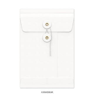 Enveloppes à soufflet à rondelle et ficelle - Fermeture Japonaise