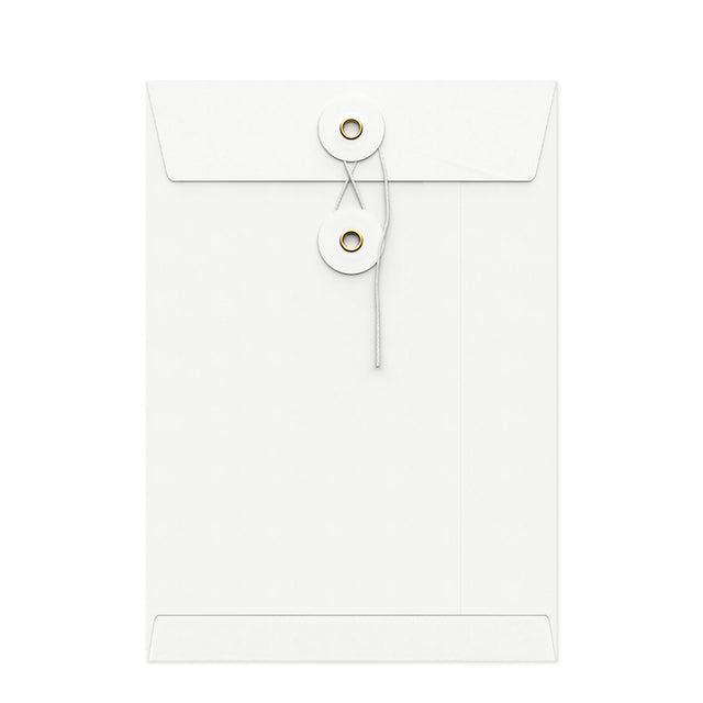 Coloured envelopes with string and washer closure White 229 x 162 mm (C5)