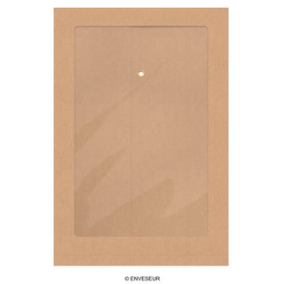 Enveloppes à soufflet à rondelle et ficelle avec fenêtre panoramique - Fermeture Japonaise