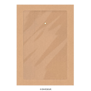 Enveloppes à rondelle et ficelle avec fenêtre panoramique - Fermeture Japonaise