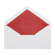 Paper Lined Envelopes White + Red Fancy Paper 110 x 220 mm (DL)