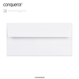Enveloppe conqueror vergé blanc 110x220 mm (DL)
